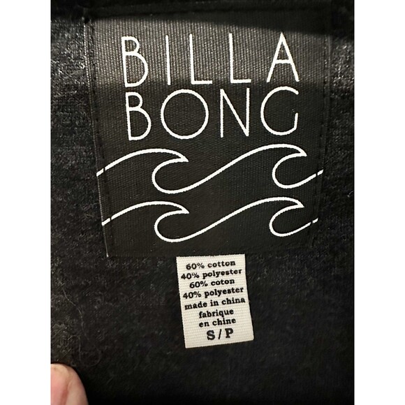 Billabong Sherpa Quilted Jacket Women's Casual Navy Blue Open Front Small - Picture 8 of 14